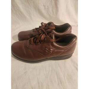 Women's 7N SAS "Free Time Walking Shoe, Teak (Brown) Leather Diabetics‎ Seniors